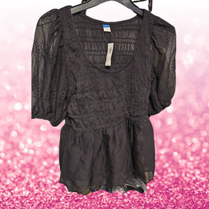 Women's Old Navy Black Blouse Top XL